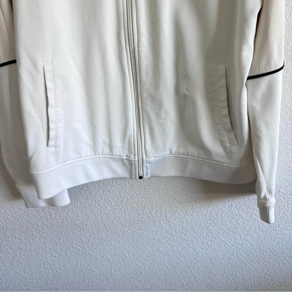 Vince Men's Leche Off White/Sail White Colorblock Full Zip Track Jacket - Picture 4 of 14